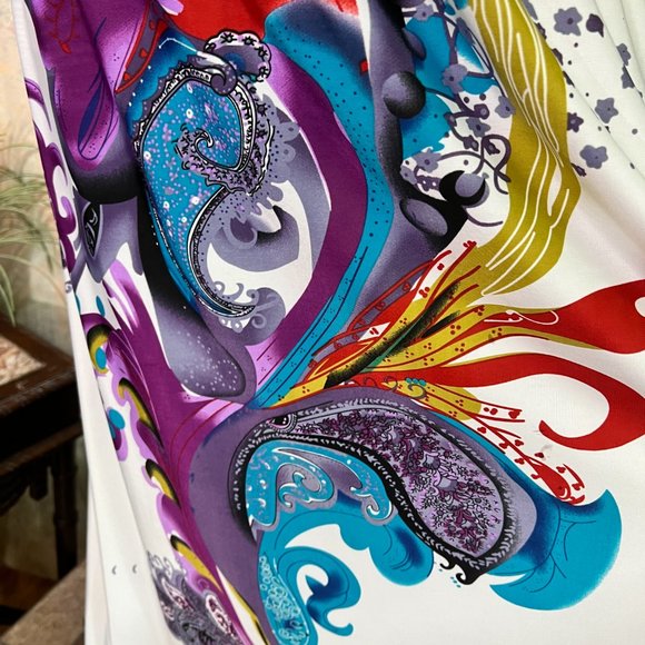 📌The Pyramid Collection Awesome Print Plus Size Maxi Dress w/ Elastic Waistline - Picture 5 of 14